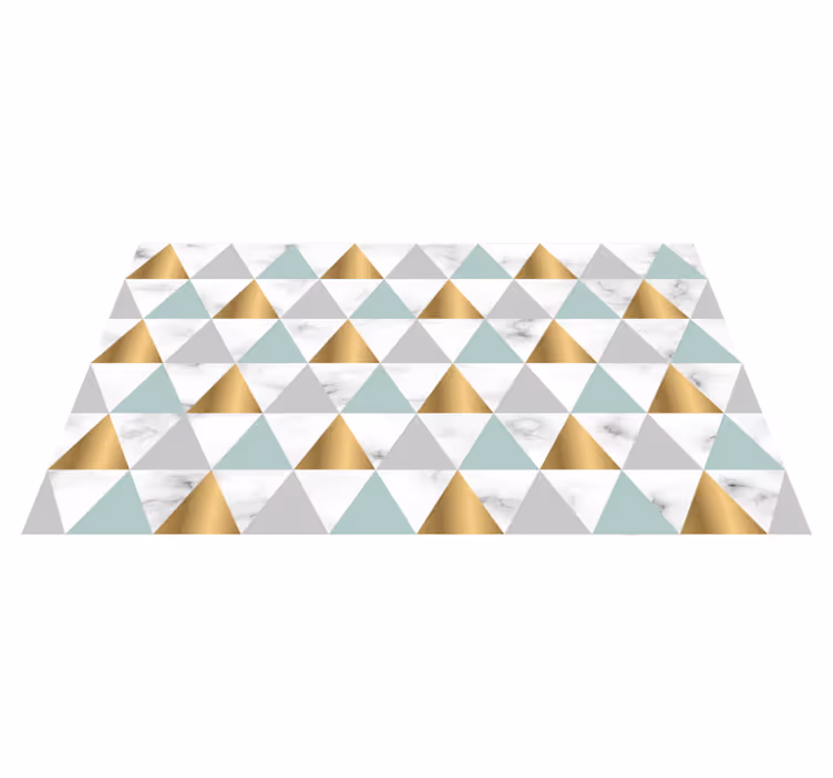 Geometric triad geometric vinyl carpet - TenStickers