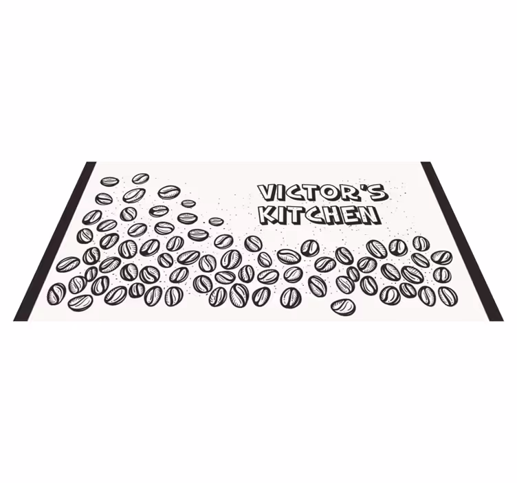 Personalized Coffee Beans custom vinyl carpet - TenStickers