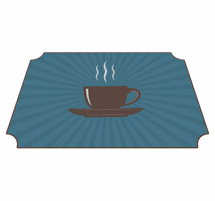 Steaming Coffee custom vinyl carpet - TenStickers
