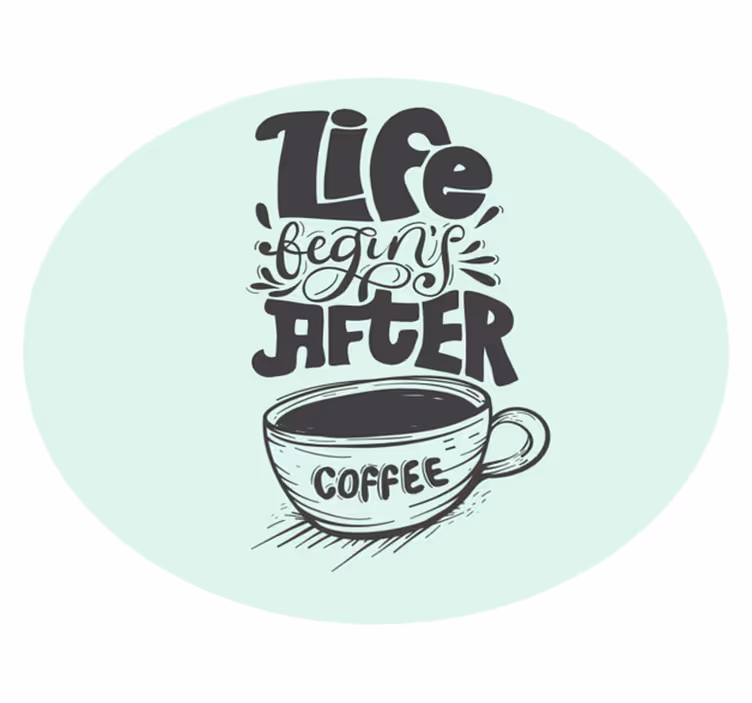 Coffee Quote Motif custom vinyl carpet - TenStickers