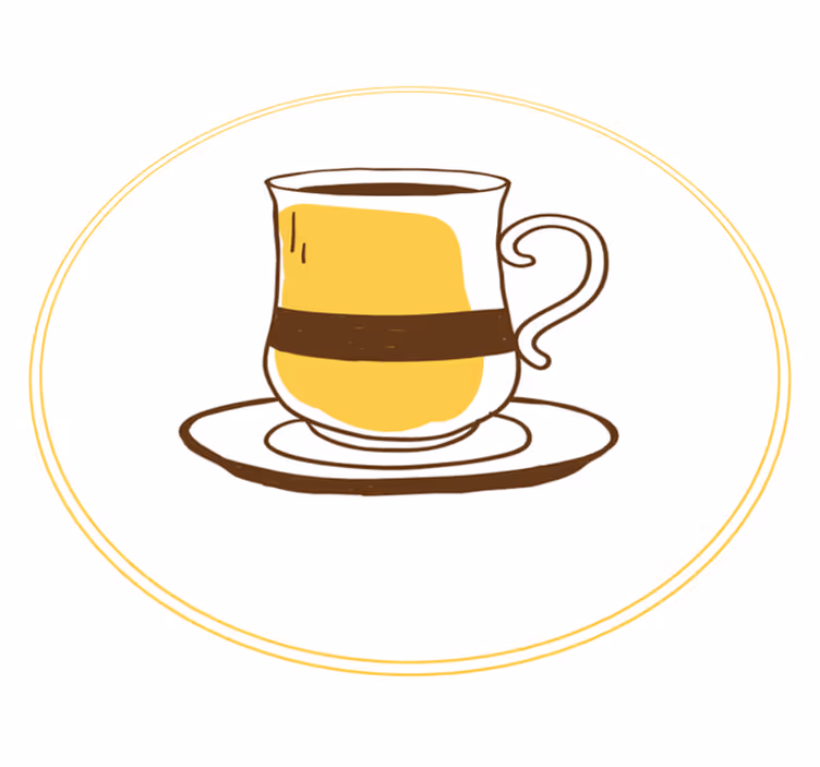 Espresso Glass Illustration kitchen vinyl carpet - TenStickers