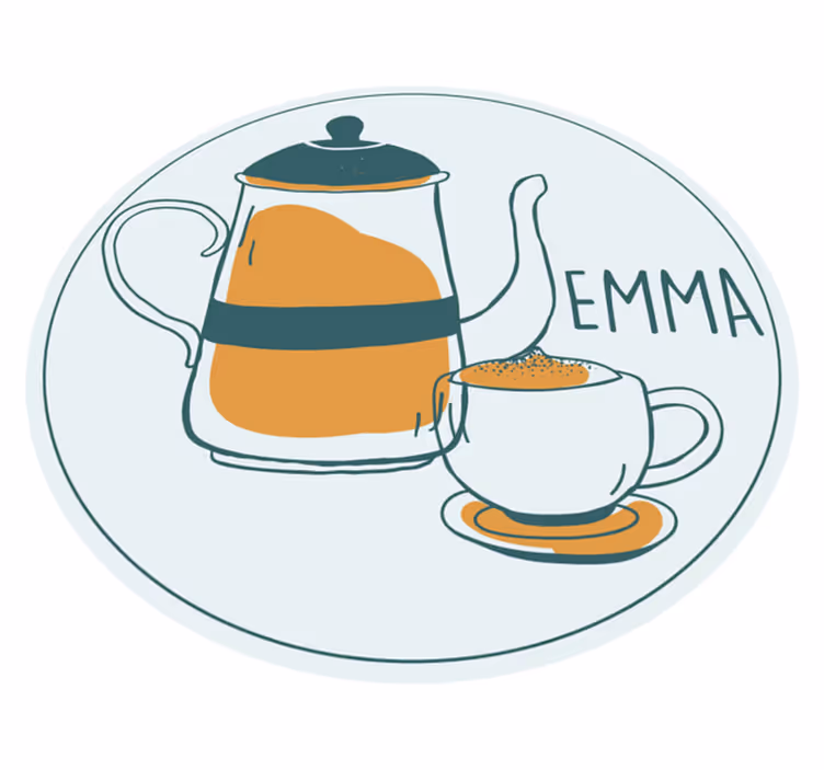Personalized Coffee Design custom vinyl carpet - TenStickers