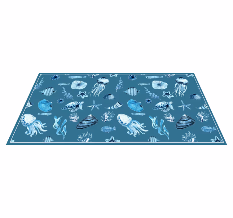 Marine Motif Showcase animal vinyl carpet - TenStickers