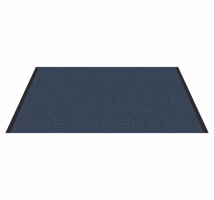 Geometric vinyl carpet with circular patterns - TenStickers