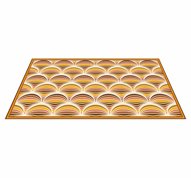 Retro Swirl Pattern geometric vinyl carpet - TenStickers