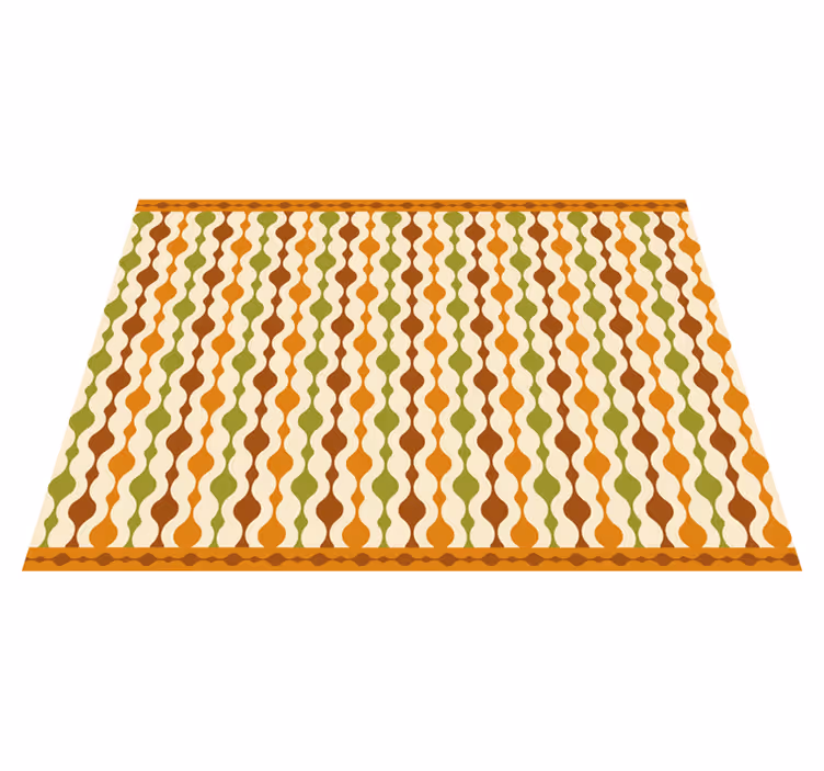 Wavy Lines Design striped vinyl carpet - TenStickers