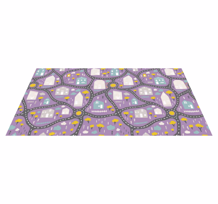Route Map Play road vinyl carpet - TenStickers