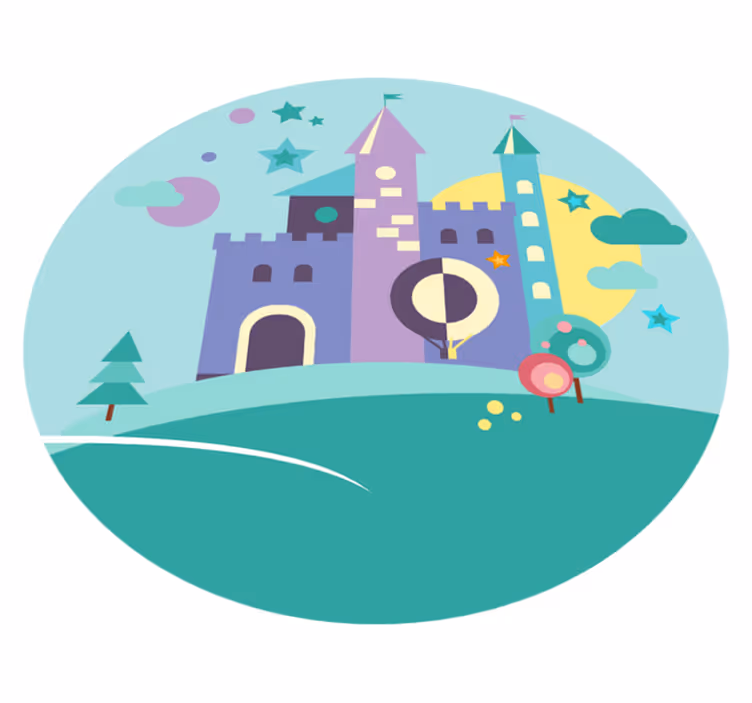 Fantasy Castle Play kids vinyl carpet - TenStickers