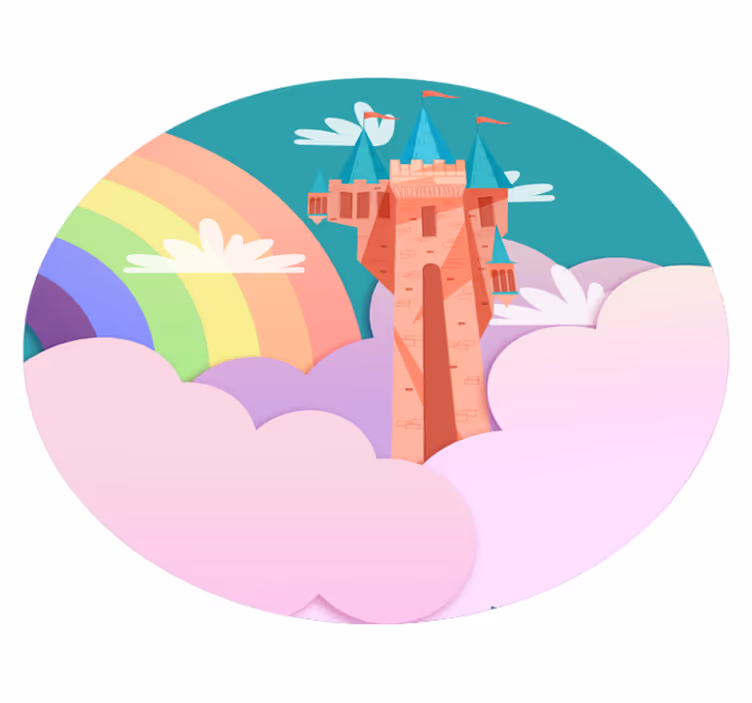 Castle Fantasy kids vinyl carpet - TenStickers