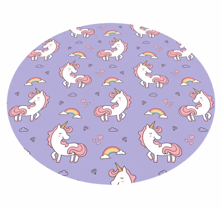 Unicorn Fantasy Pattern kids vinyl carpet - TenStickers