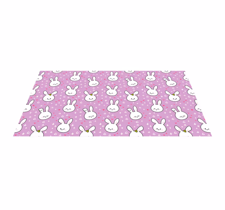 Bunny Patterns nursery vinyl carpet - TenStickers