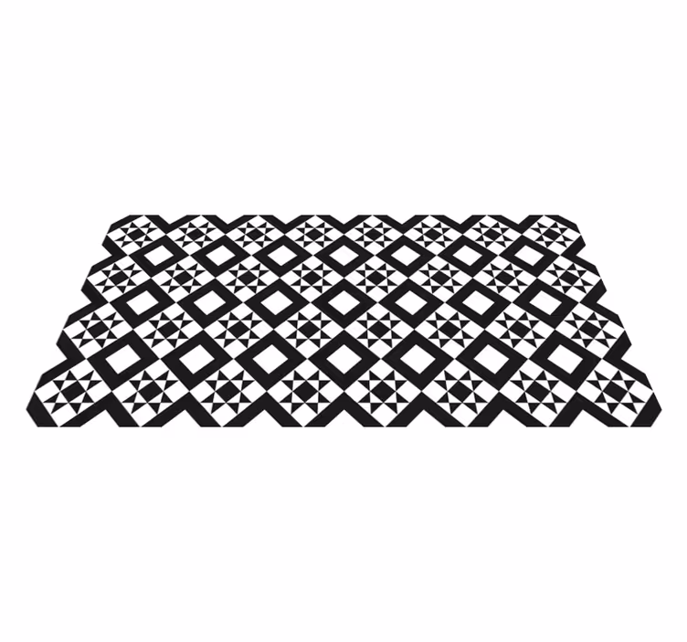 Monochrome Geometrics geometric vinyl carpet - TenStickers