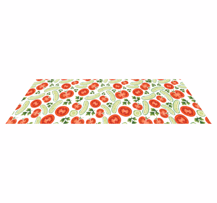 Vegetable Motif kitchen vinyl carpet - TenStickers