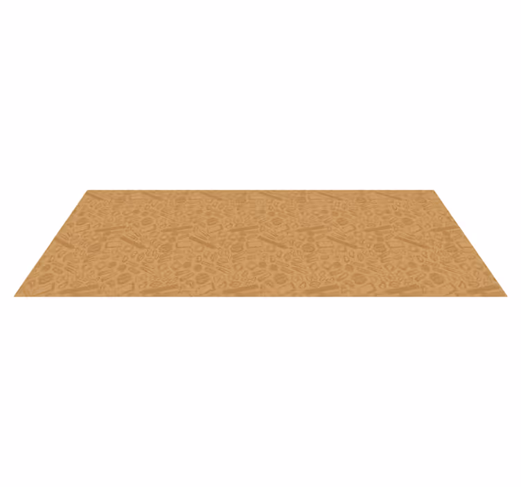 Brown Pasta Kitchen Pattern vinyl rug - TenStickers