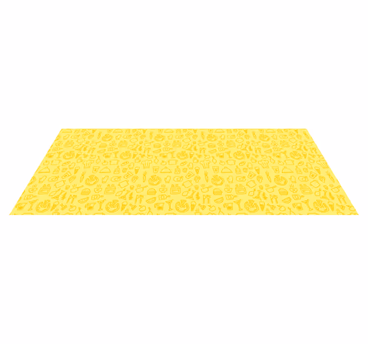Yellow Kitchen Pattern kitchen vinyl rug - TenStickers