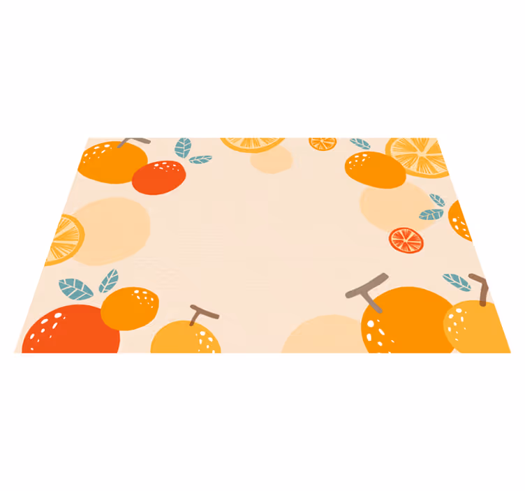 Citrus Pattern floral vinyl carpet - TenStickers