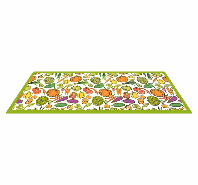Vegetable Harvest floral vinyl carpet - TenStickers