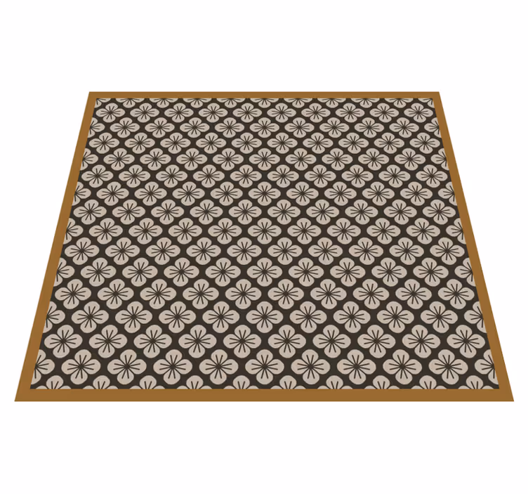 Geometric vinyl carpet floral geometric design - TenStickers