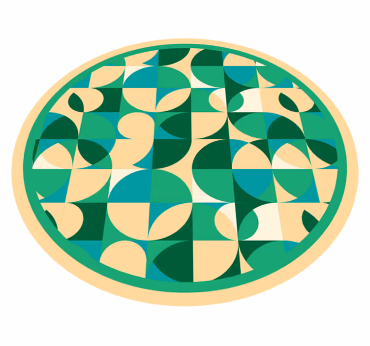 Circular Geometries geometric vinyl carpet - TenStickers