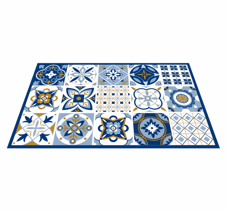 Ceramic Inspired tile vinyl carpet - TenStickers