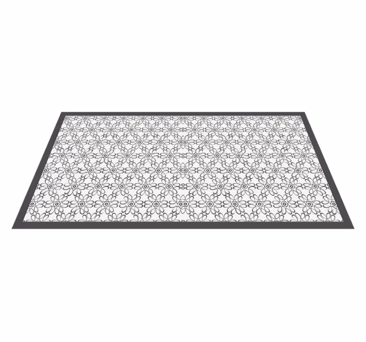 Floral vinyl carpet floral patterned runner - TenStickers