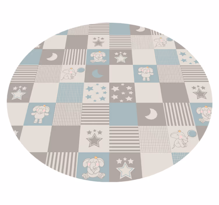 Playful Nursery Rounds kids vinyl carpet - TenStickers
