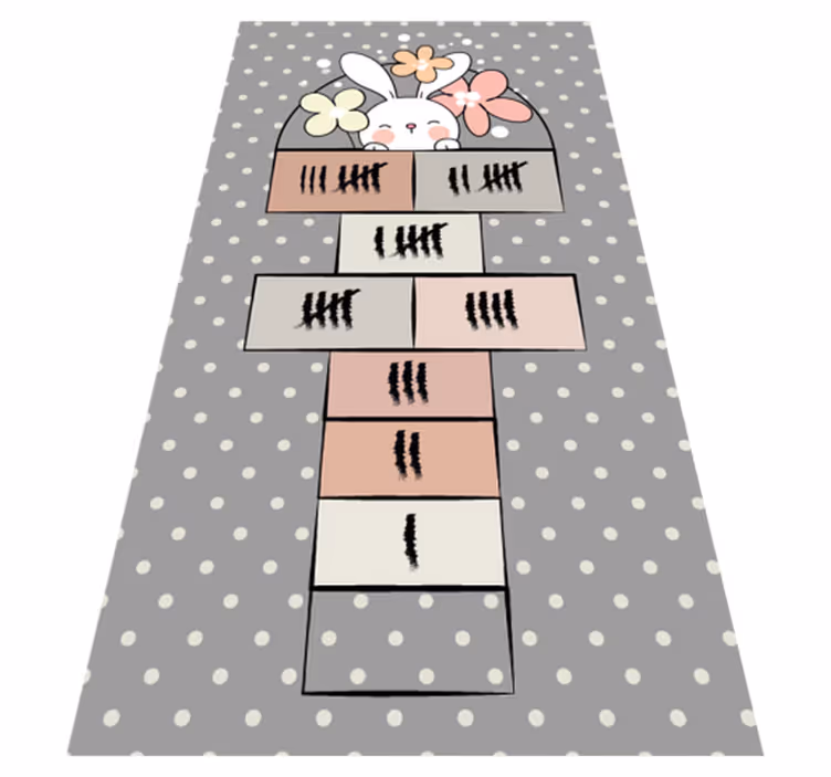 Hopscotch Gameplay nursery vinyl carpet - TenStickers
