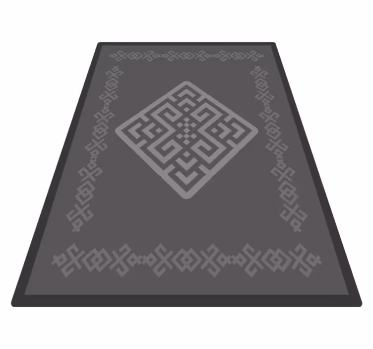 Intricate Geometric Pattern grey vinyl carpet - TenStickers