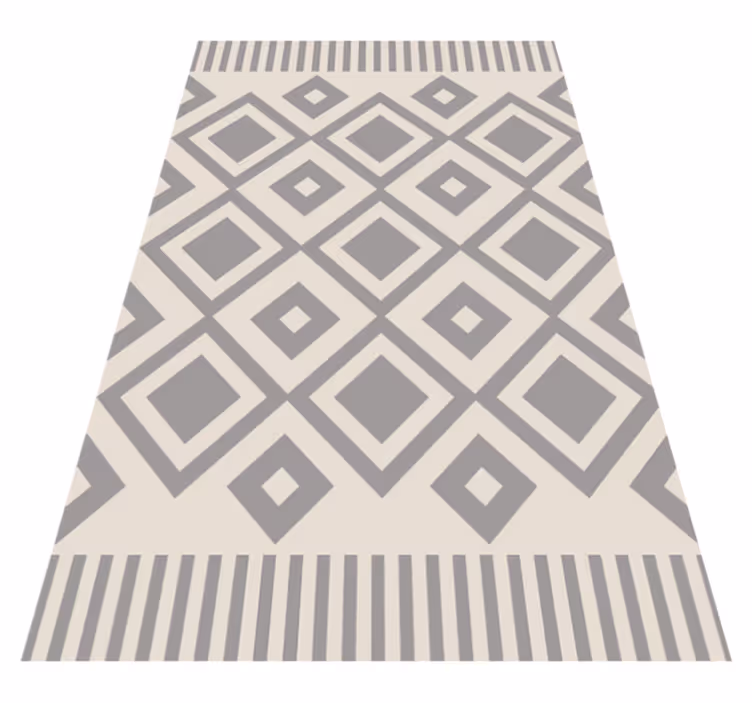 Grey elegant shapes geometric vinyl carpet - TenStickers