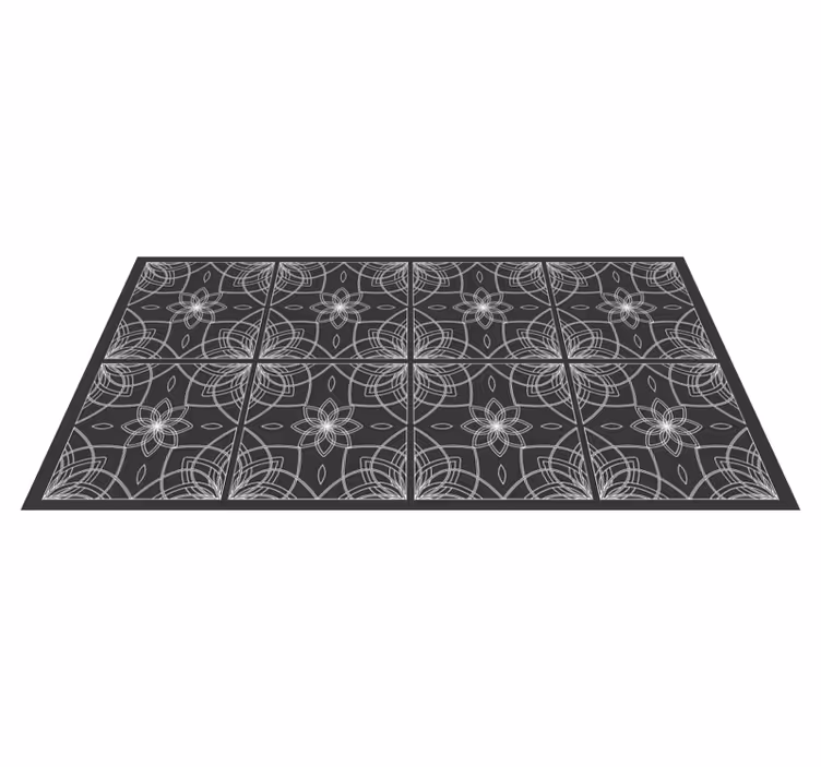 Botanical Sketch floral vinyl carpet - TenStickers