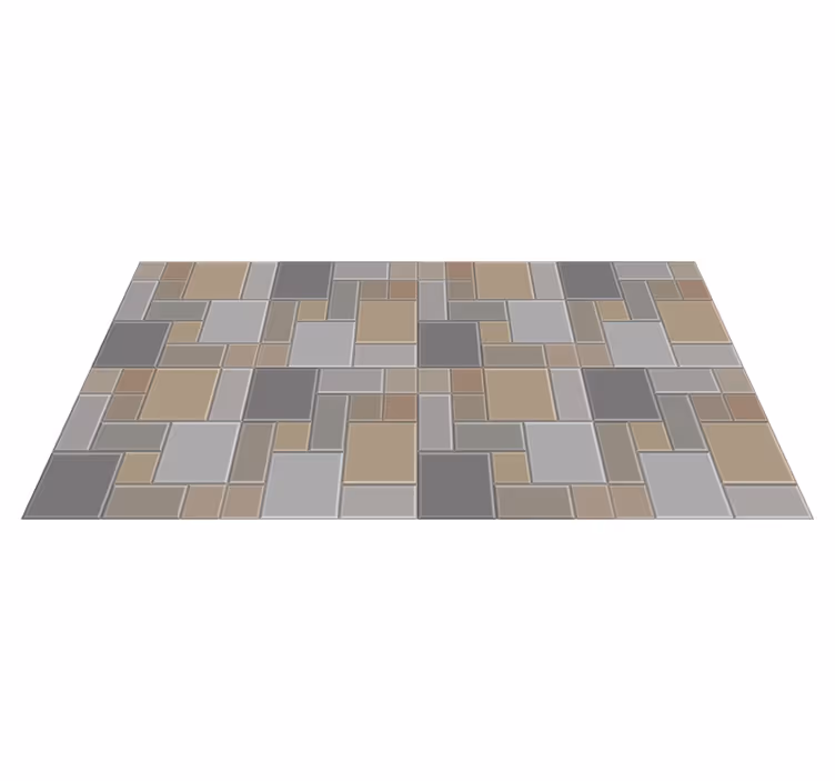 Geometric Tiling tile vinyl carpet - TenStickers