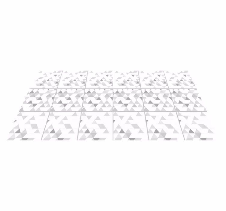 Triangular grey motifs geometric vinyl carpet - TenStickers