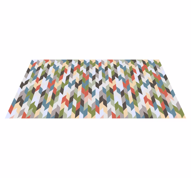 Herringbone Spectrum geometric vinyl carpet - TenStickers