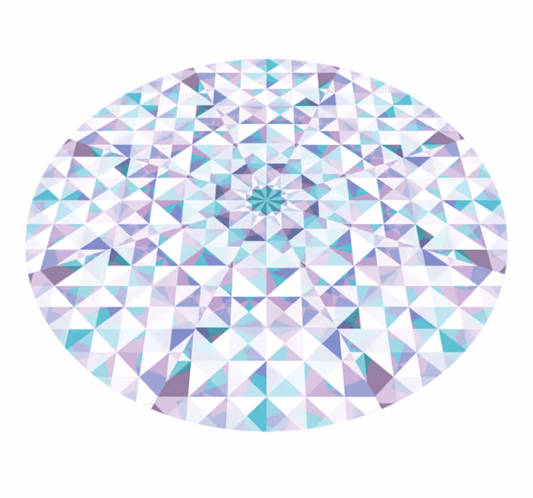 Geometric vinyl carpet in geometric kaleidoscope - TenStickers