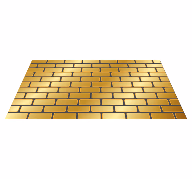 Golden Bricks Pattern wood effect vinyl carpet - TenStickers