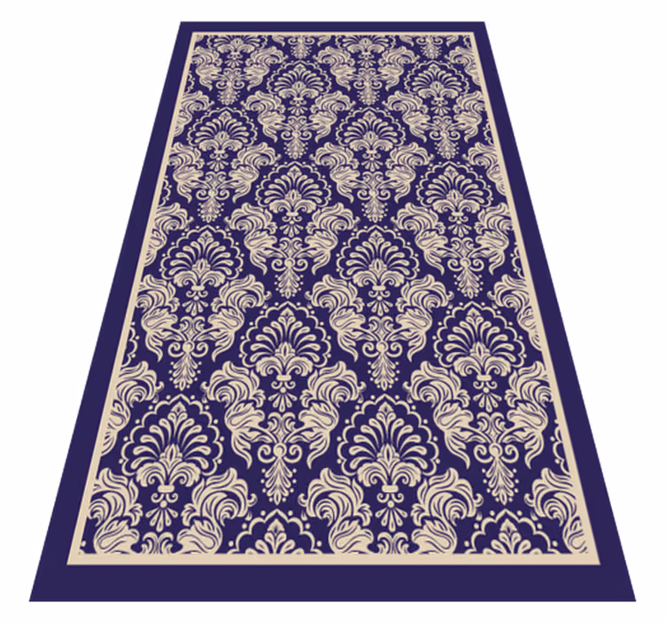 Sophisticated Damask Motif tile vinyl carpet - TenStickers