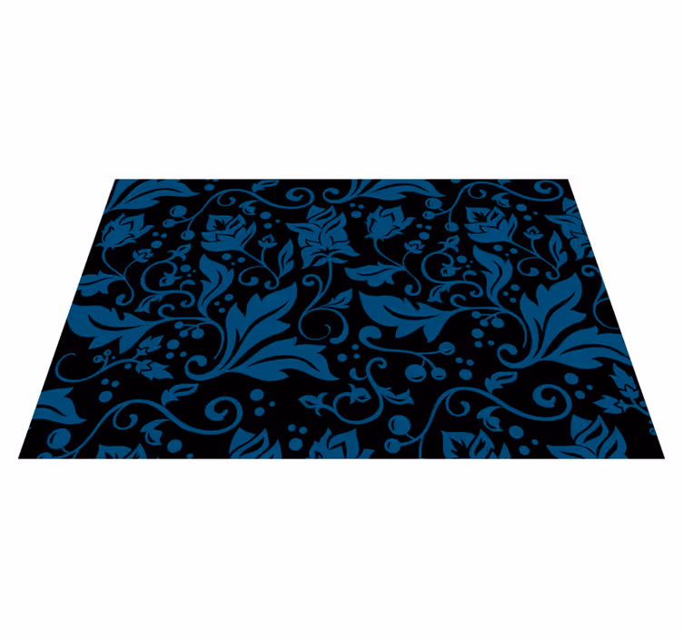 Floral Whirl Emblem floral vinyl carpet - TenStickers