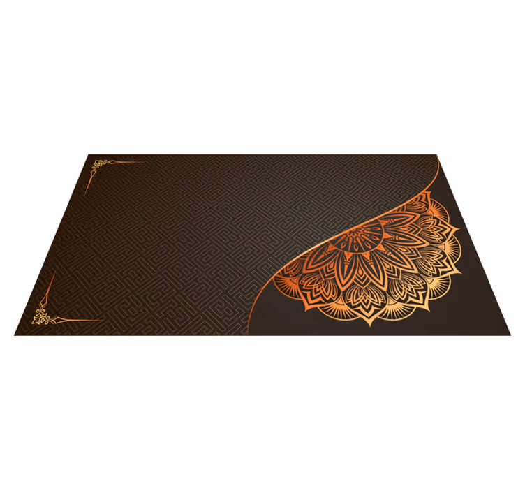 Mandala vinyl carpet with corner design - TenStickers