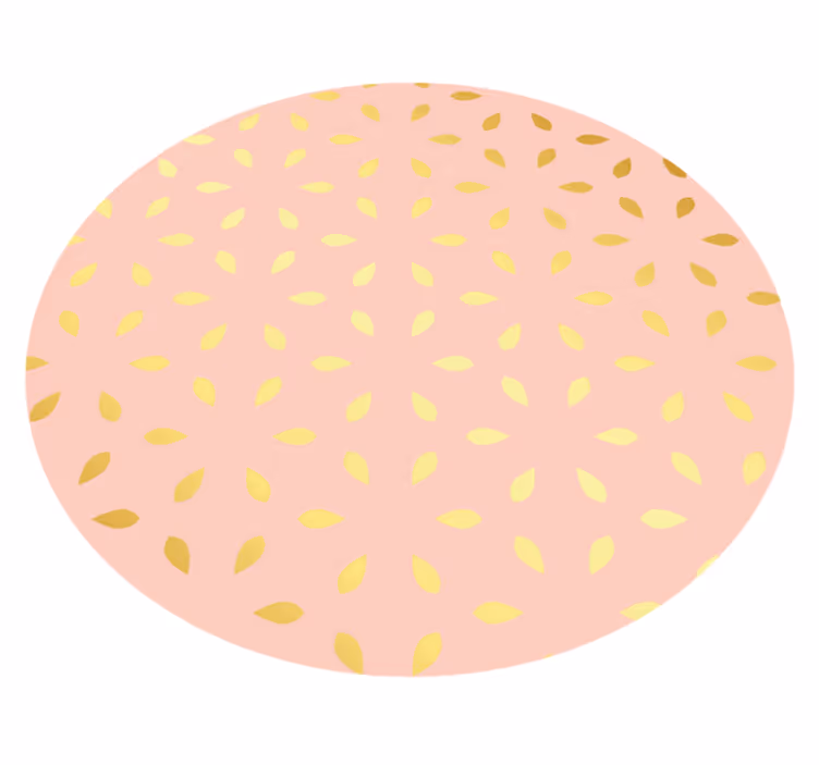 Luxury floral pattern Vinyl rug for home office - TenStickers