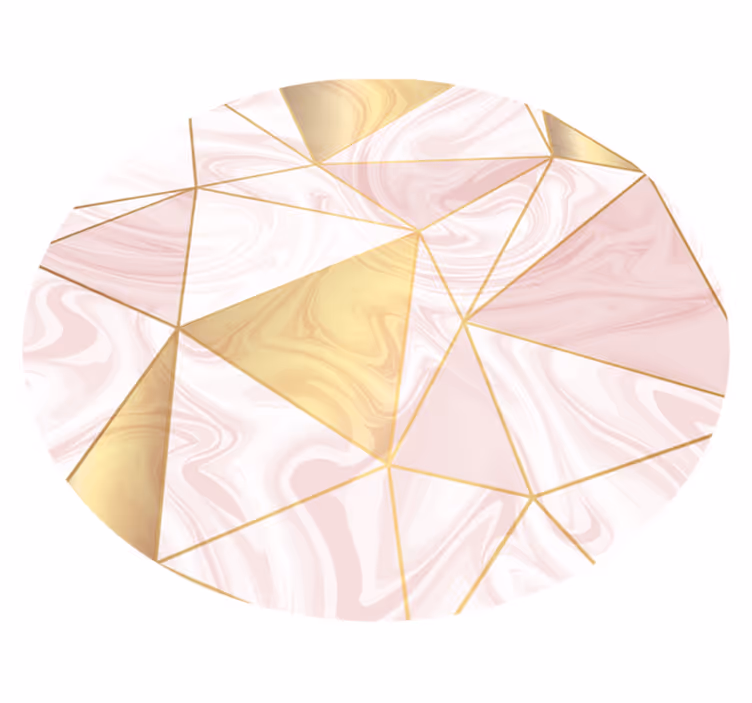 Geometric vinyl carpet in marble design - TenStickers