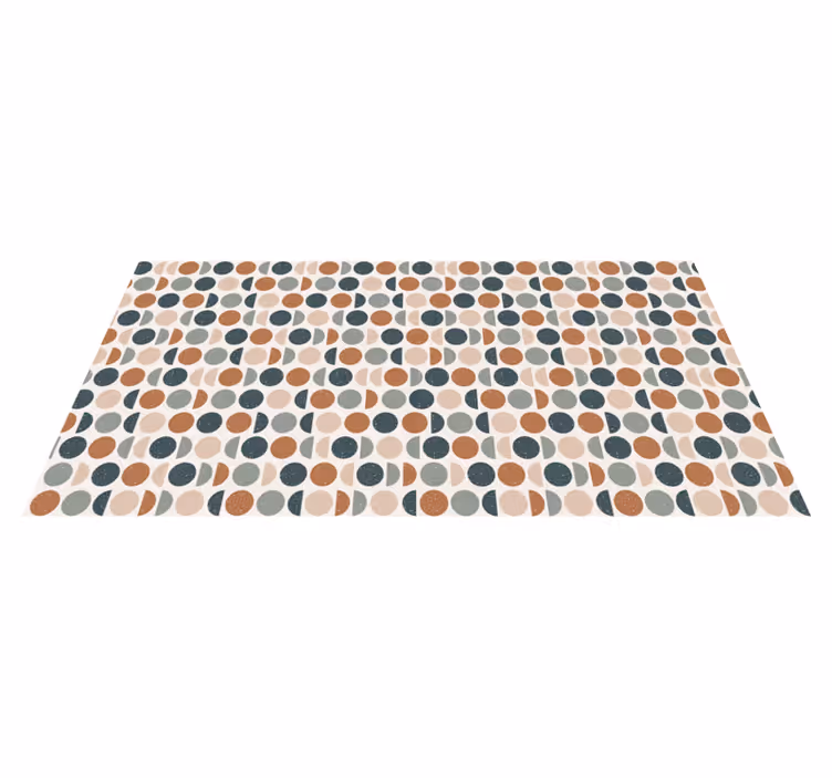 Retro Dots Pattern geometric vinyl carpet - TenStickers