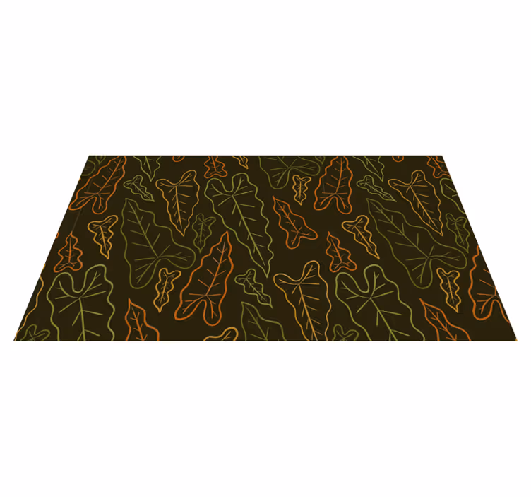 Leafy Contours floral vinyl carpet - TenStickers