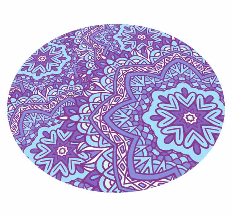 Lively purple motif mandala vinyl carpet - TenStickers
