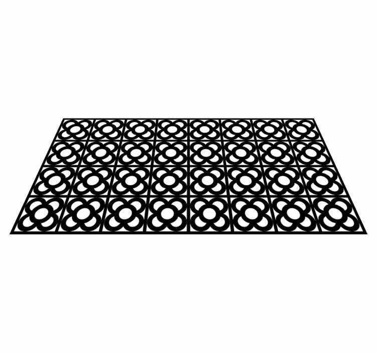 Circular Motifs geometric vinyl carpet - TenStickers