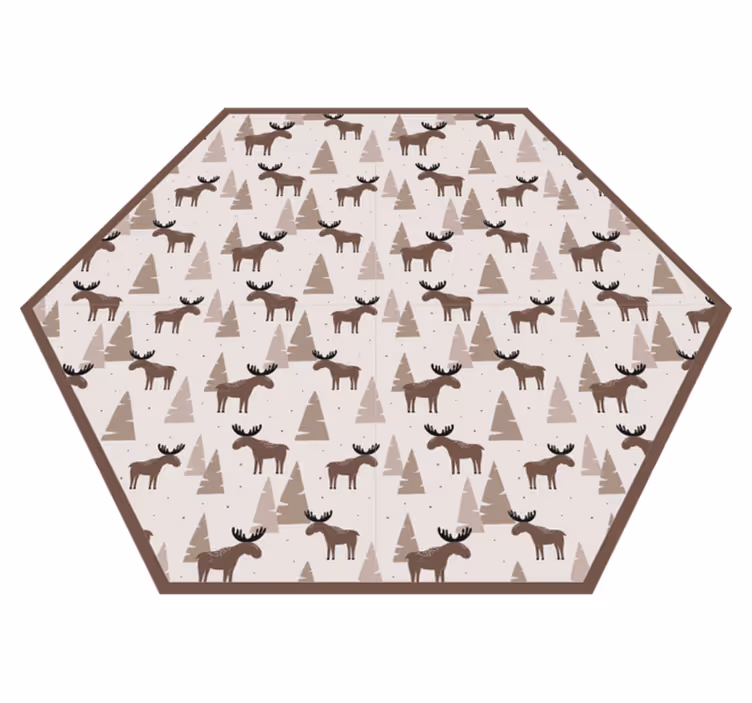 Moose Mountain Motif kids vinyl carpet - TenStickers