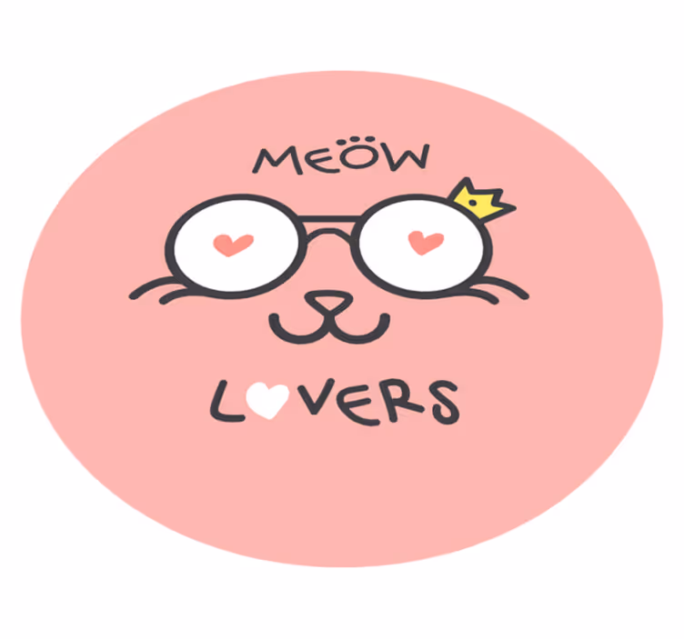 Cat Lover Graphic kids vinyl carpet - TenStickers