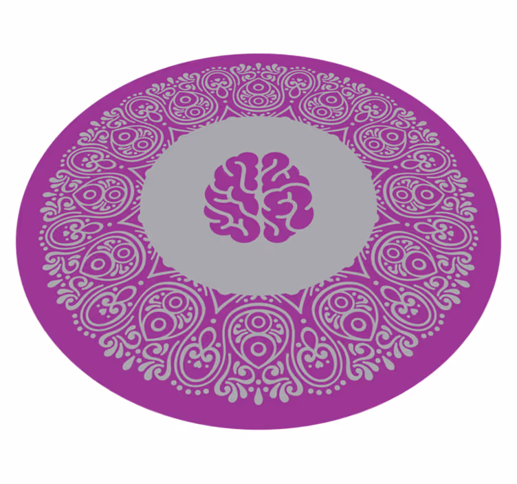 Mandala vinyl carpet mandala brain design - TenStickers