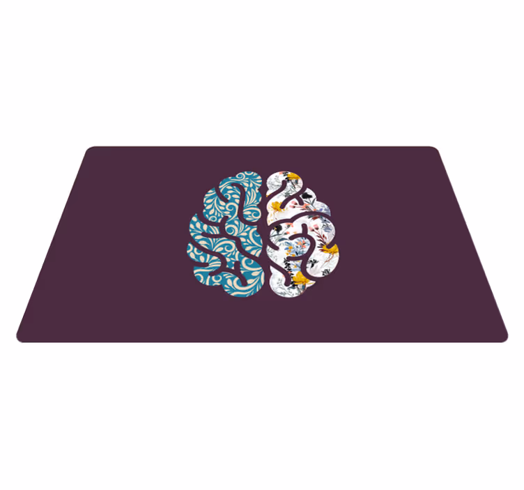 Botanical Yin Yang floral vinyl carpet - TenStickers