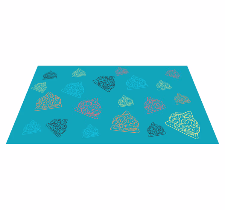 Abstract Brain Patterns kids vinyl carpet - TenStickers