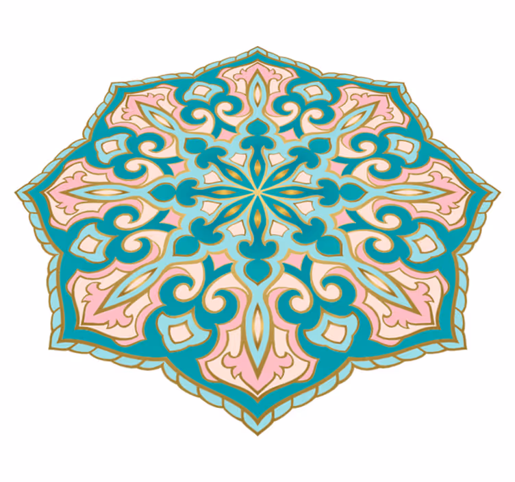 Mandala-Inspired Medallion mosaic vinyl carpet - TenStickers
